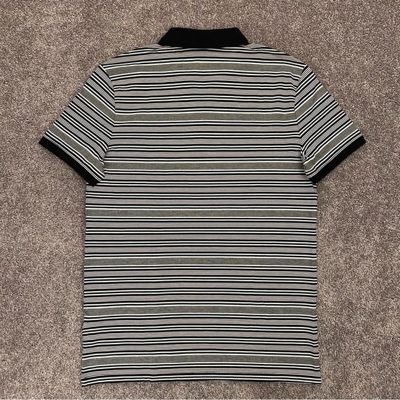 Express Men's Striped Perfect Pima Cotton Pique Polo Size M Tall 1/4 Zip NWT $64 - Picture 9 of 16
